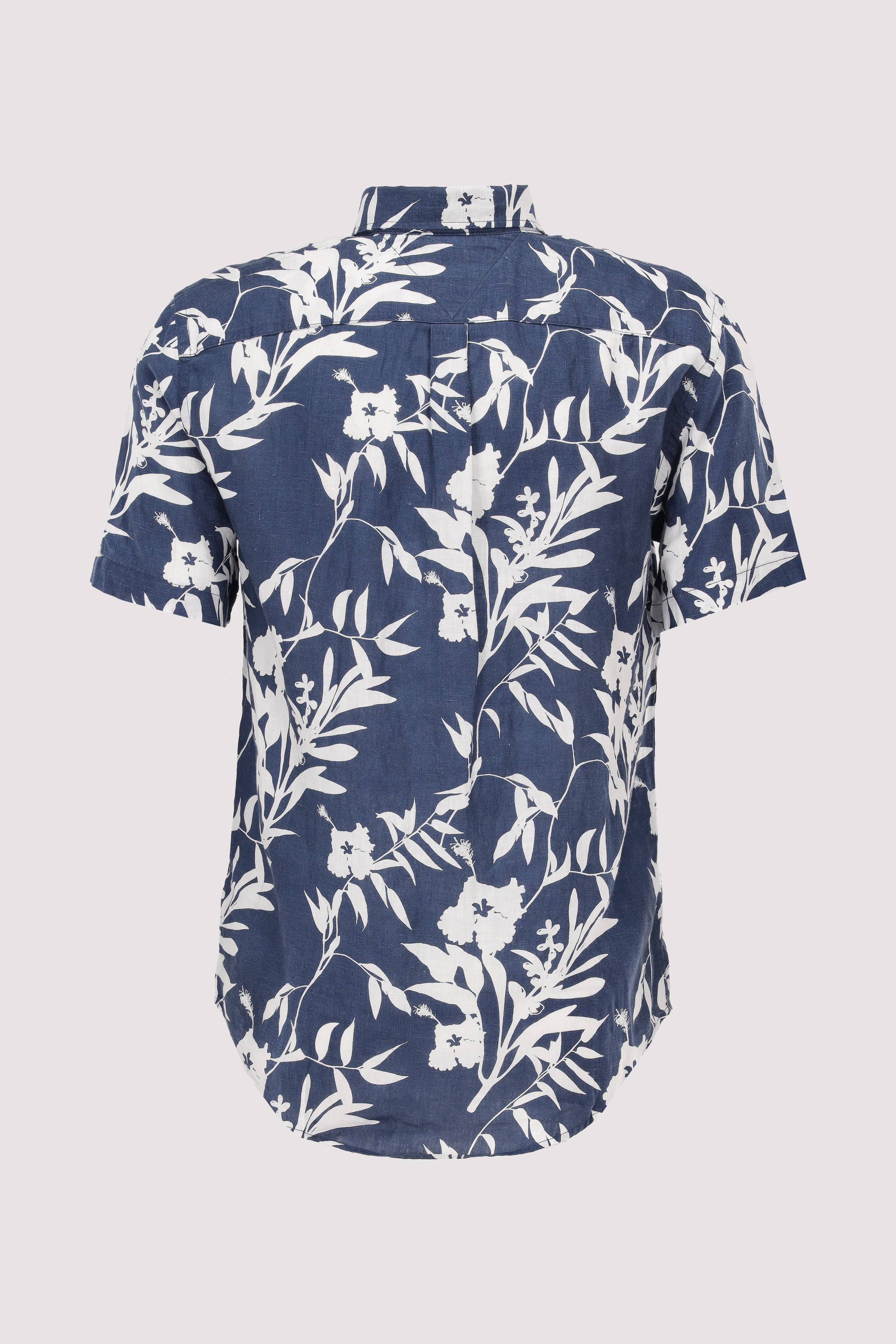 LINEN TROPICAL PRT SS RF SHIRT