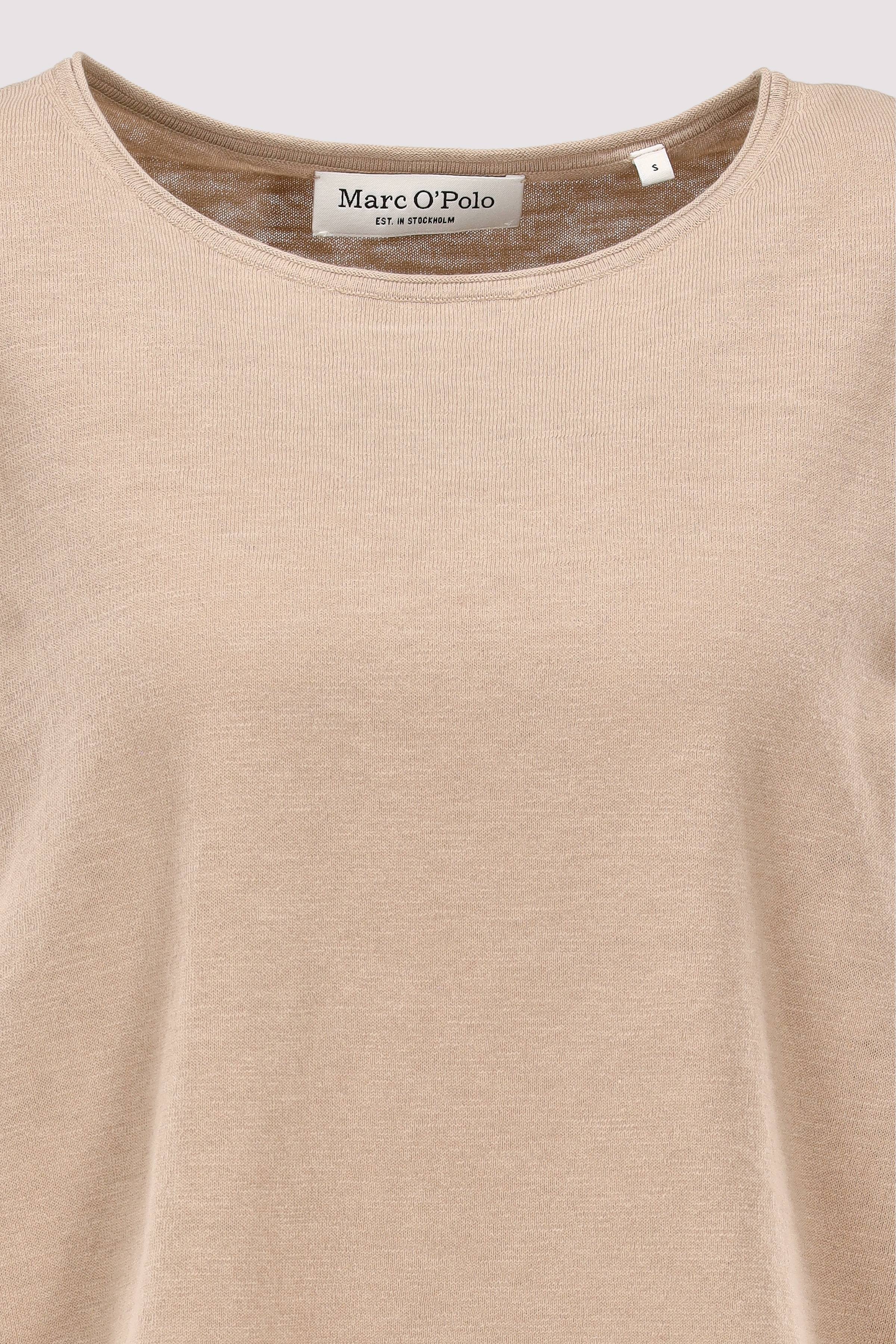 Marc O Polo Casual - Marc O'Polo Strick-T-Shirt Sandpapier