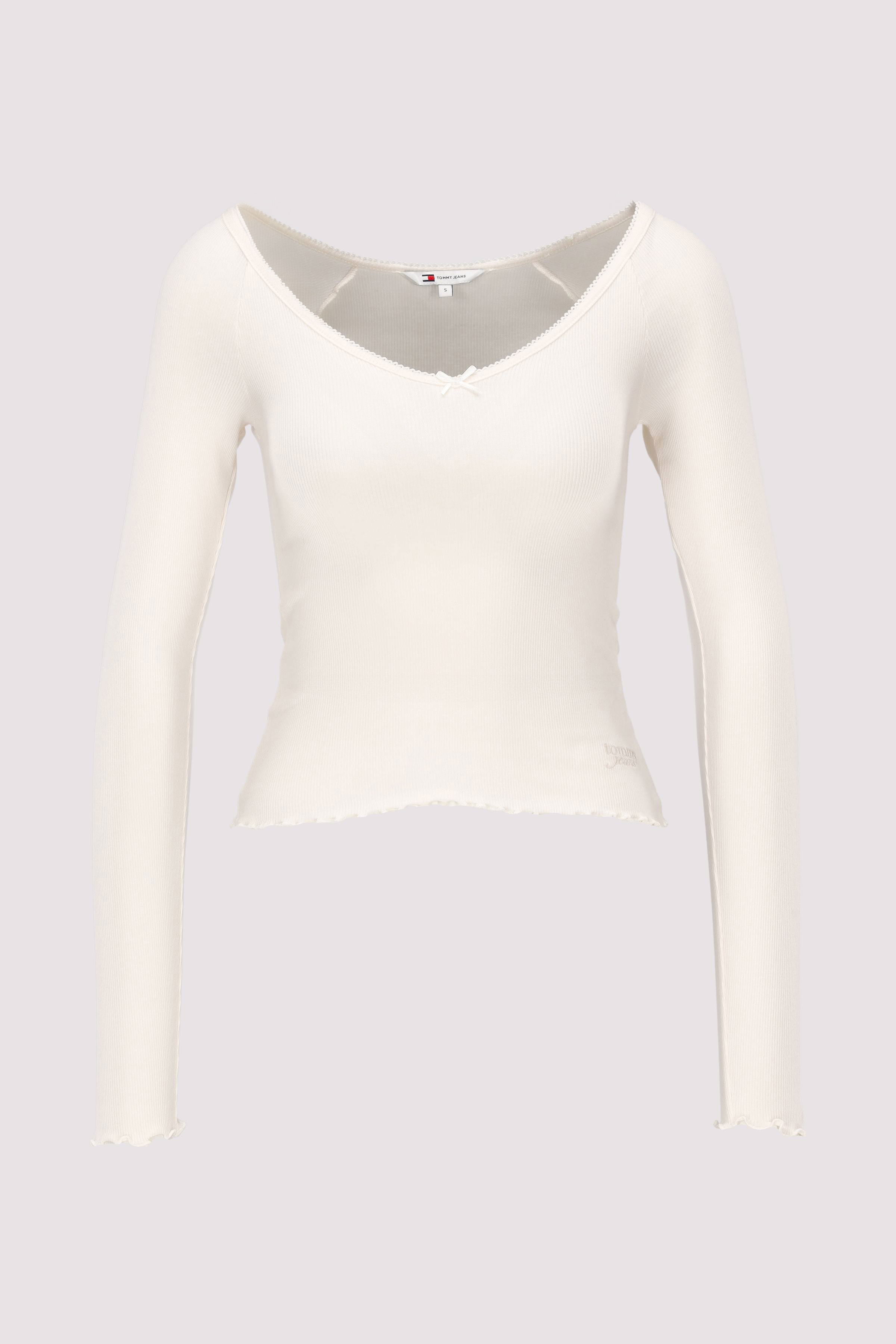 TJW SLIM VNECK GMD RIB LS