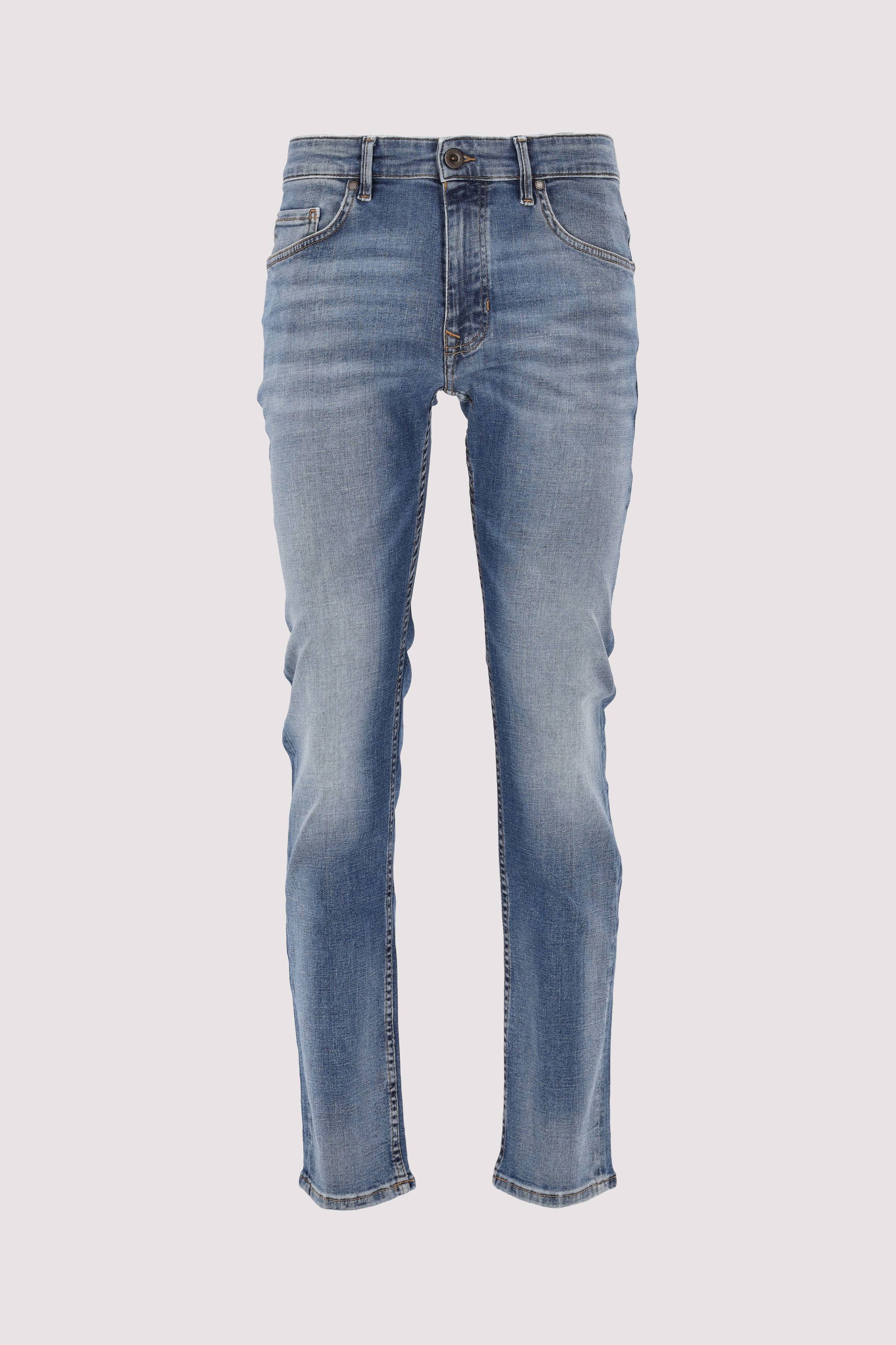 Denim trousers, shaped fit, sh