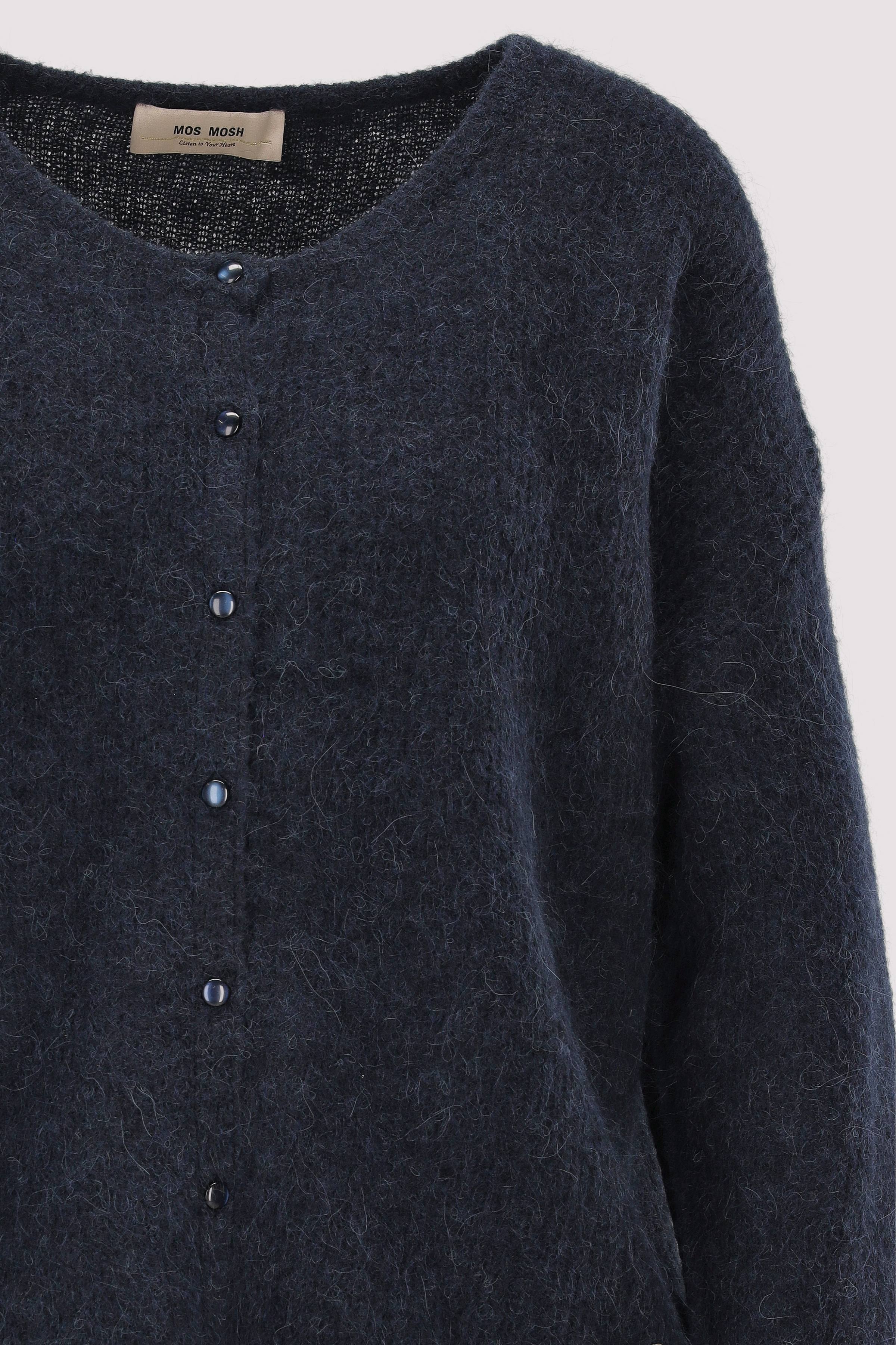 MosMosh - Kurze Strickjacke Alpakamix Navy