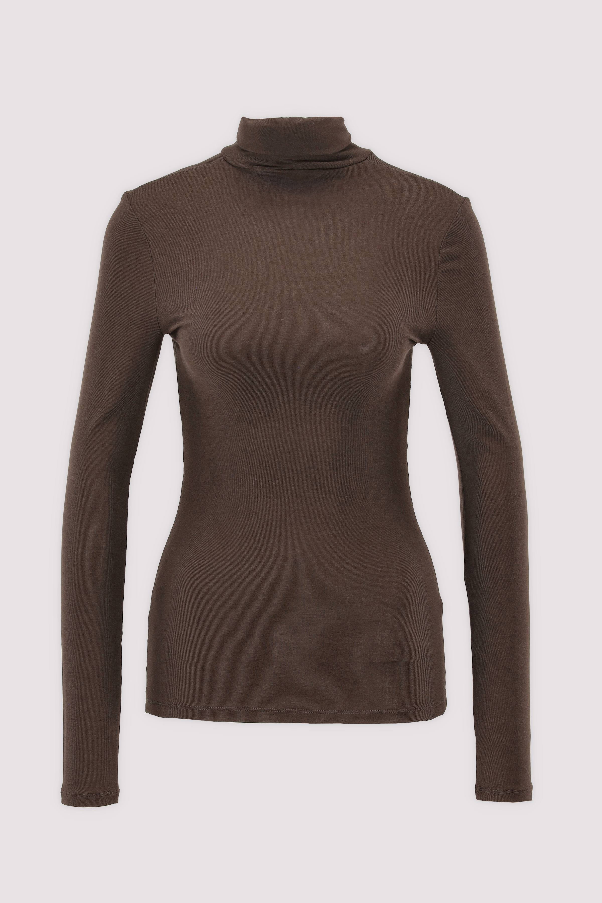 Marc O'Polo Damen Longsleeve Modal braun