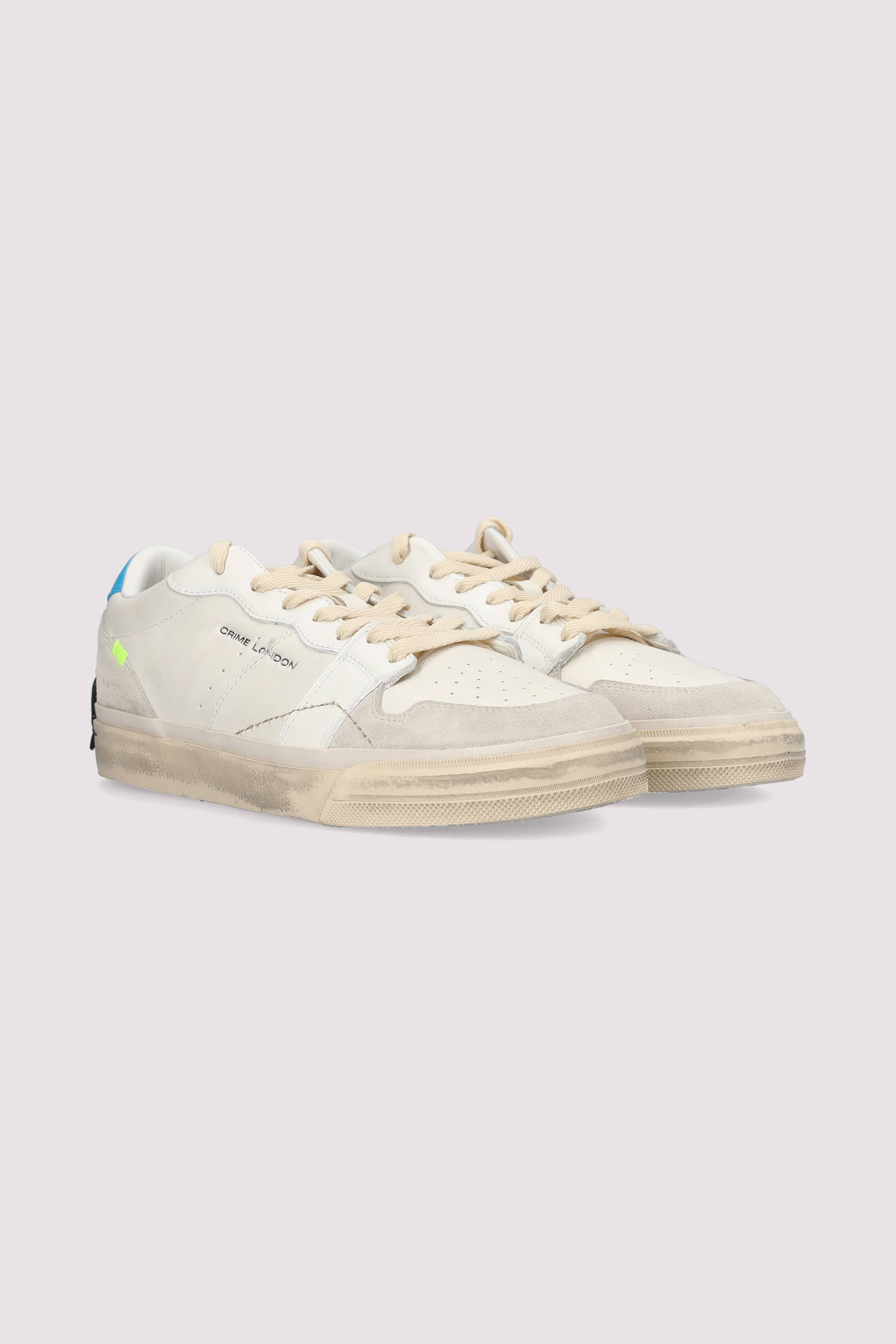 Crime London - Crime London Herren Ledersneaker Weiss