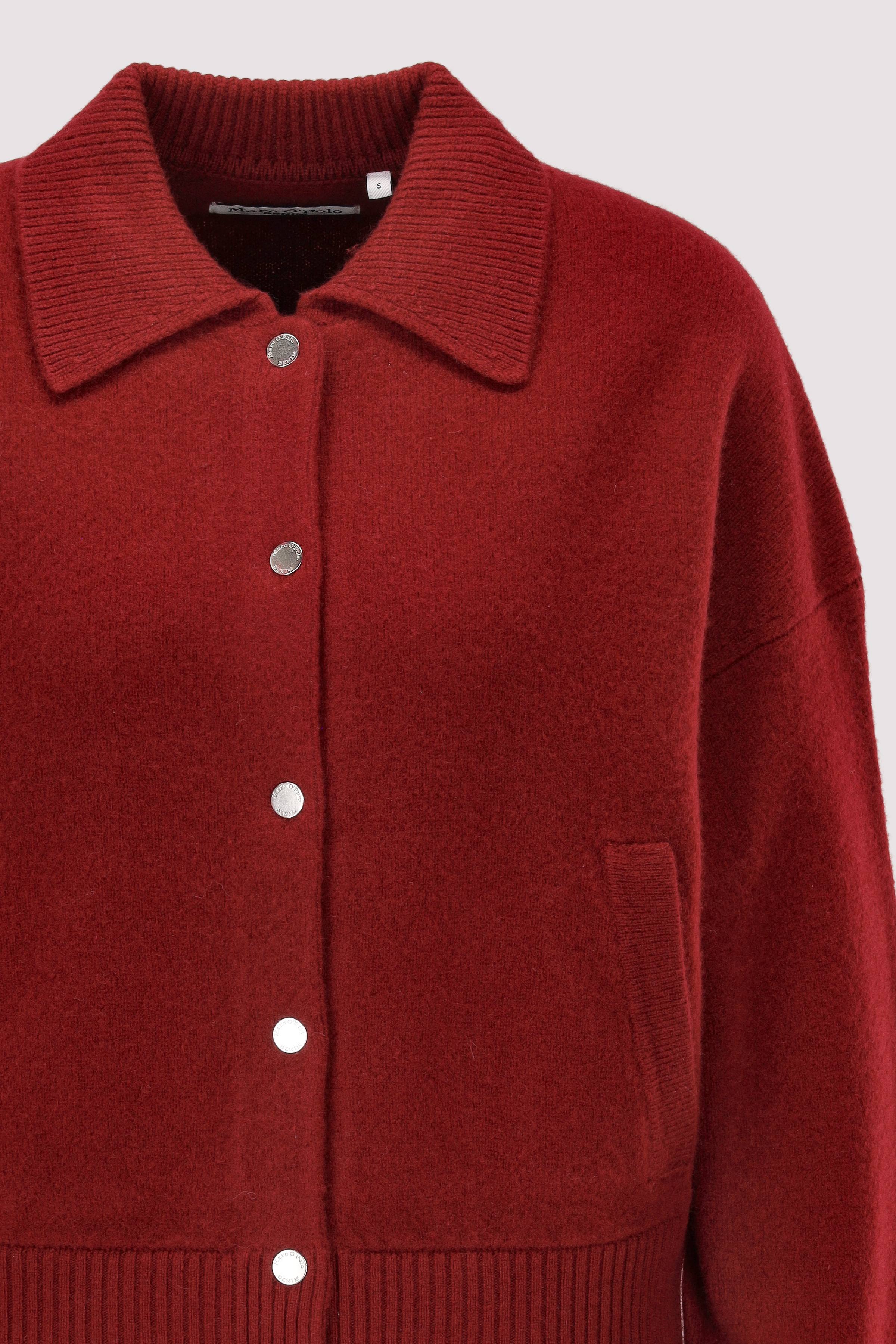 Marc O'Polo Denim - Marc O'Polo kurze Strickjacke Rot