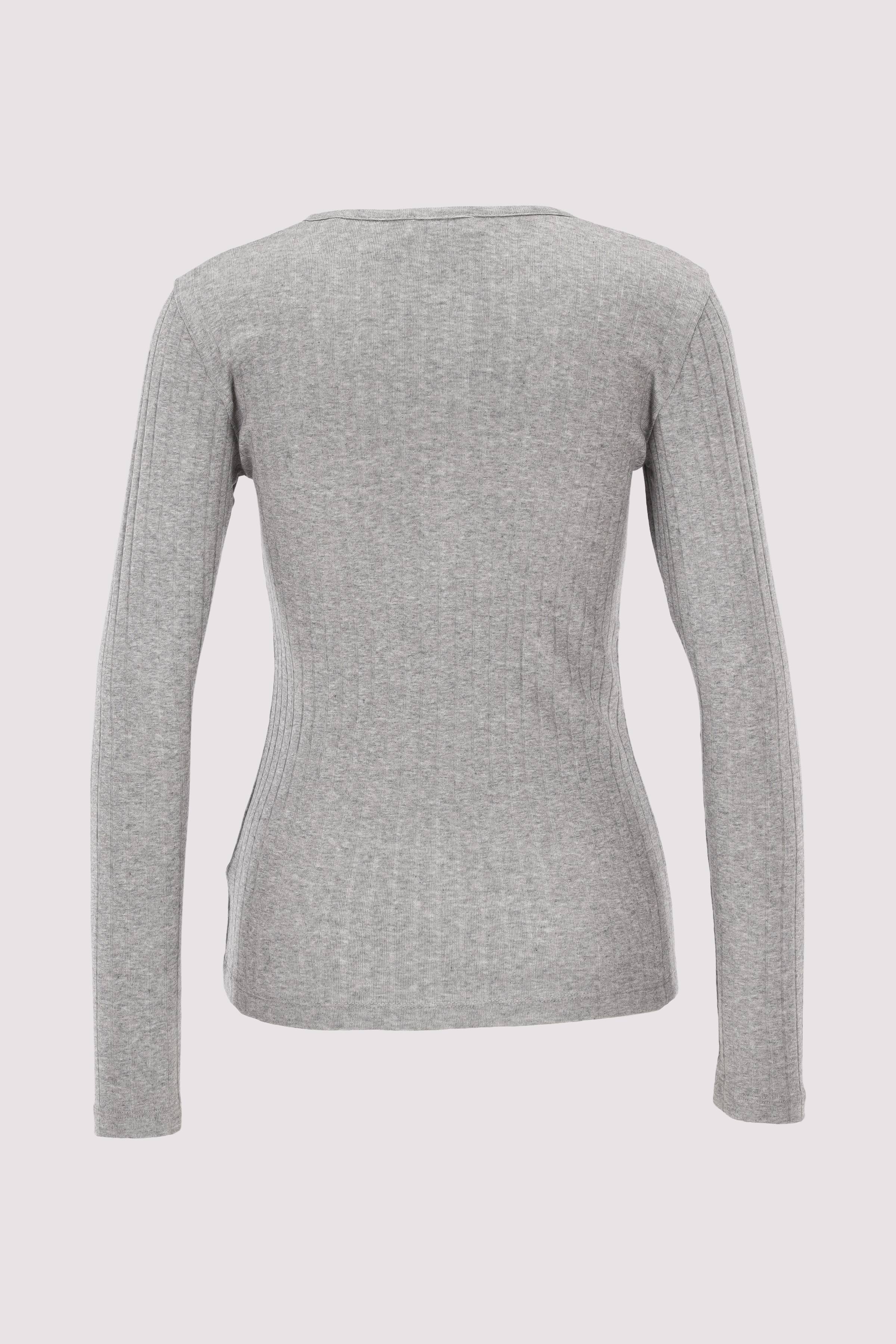 T-shirt with buttons, long sle