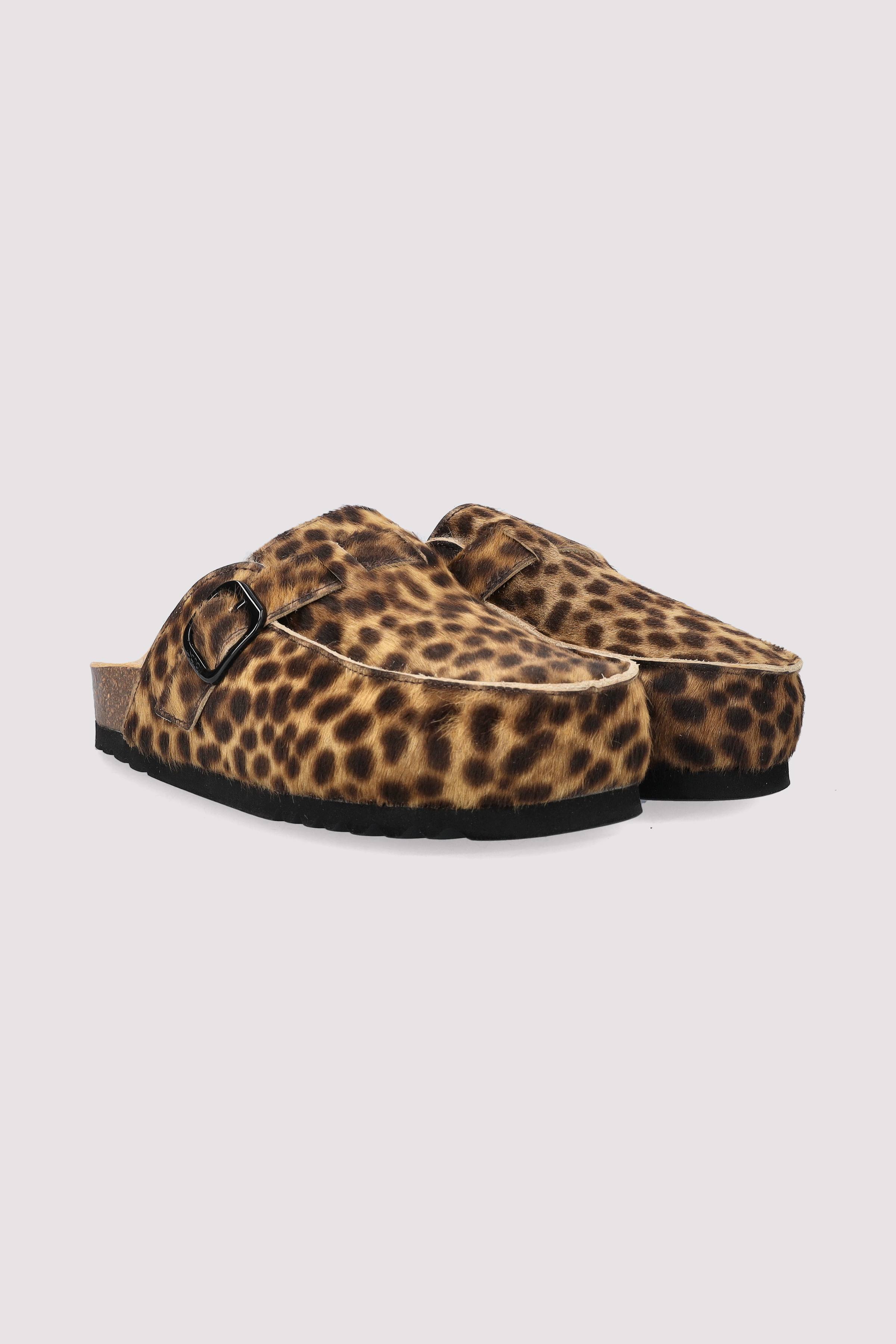 Scholl - Scholl Flache Sandale Leopard Komfort