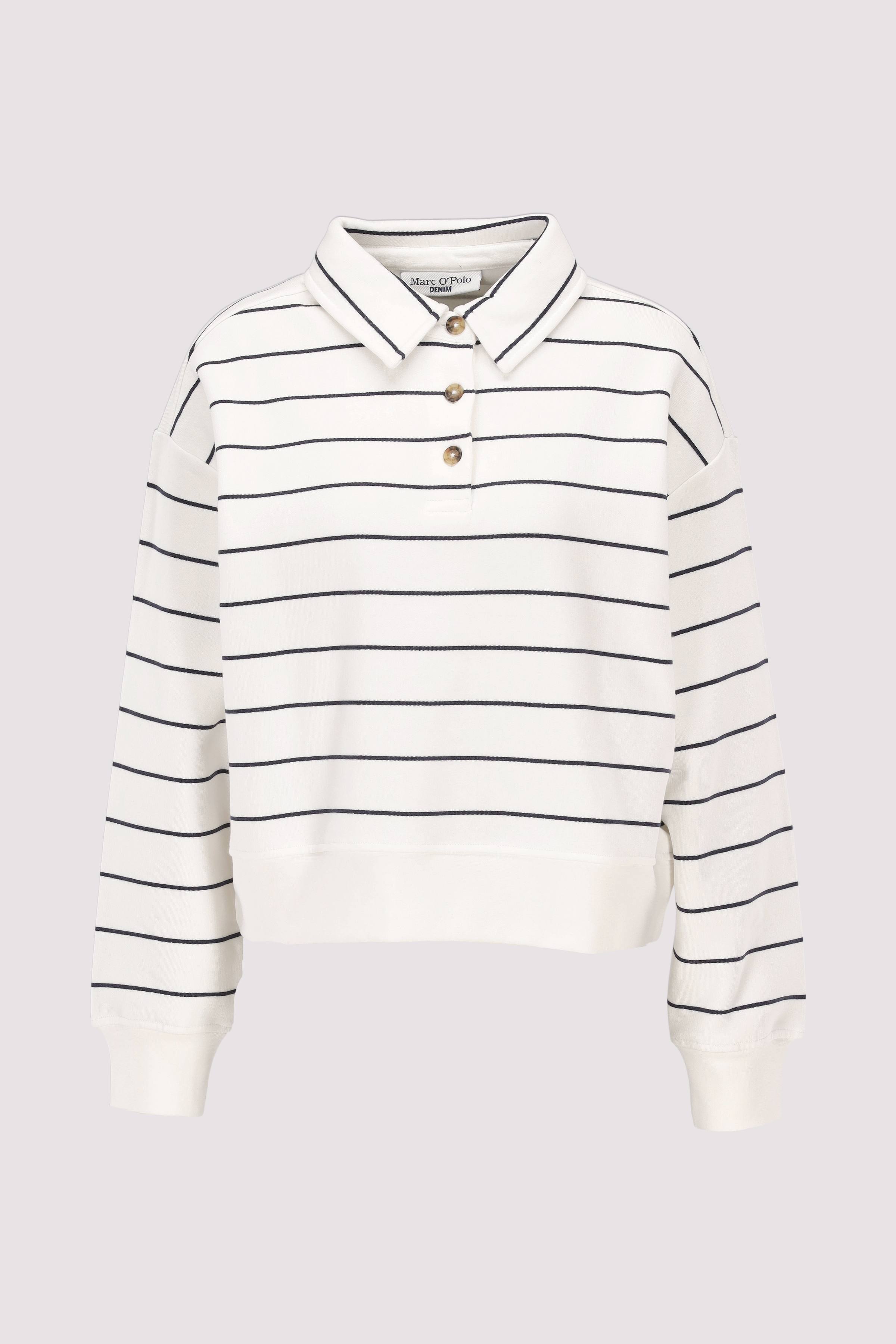 Polo Sweatshirt,, LSL, YD Stri