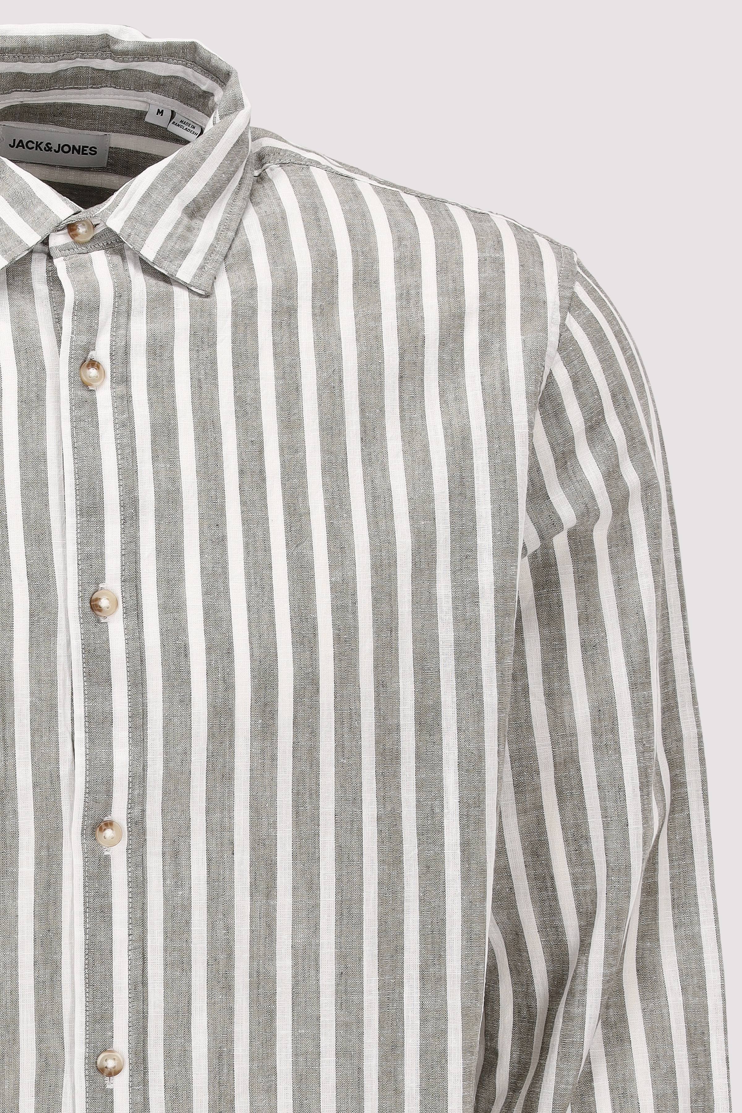 Jack and Jones - Langarmhemd Vetiver gestreift Herren