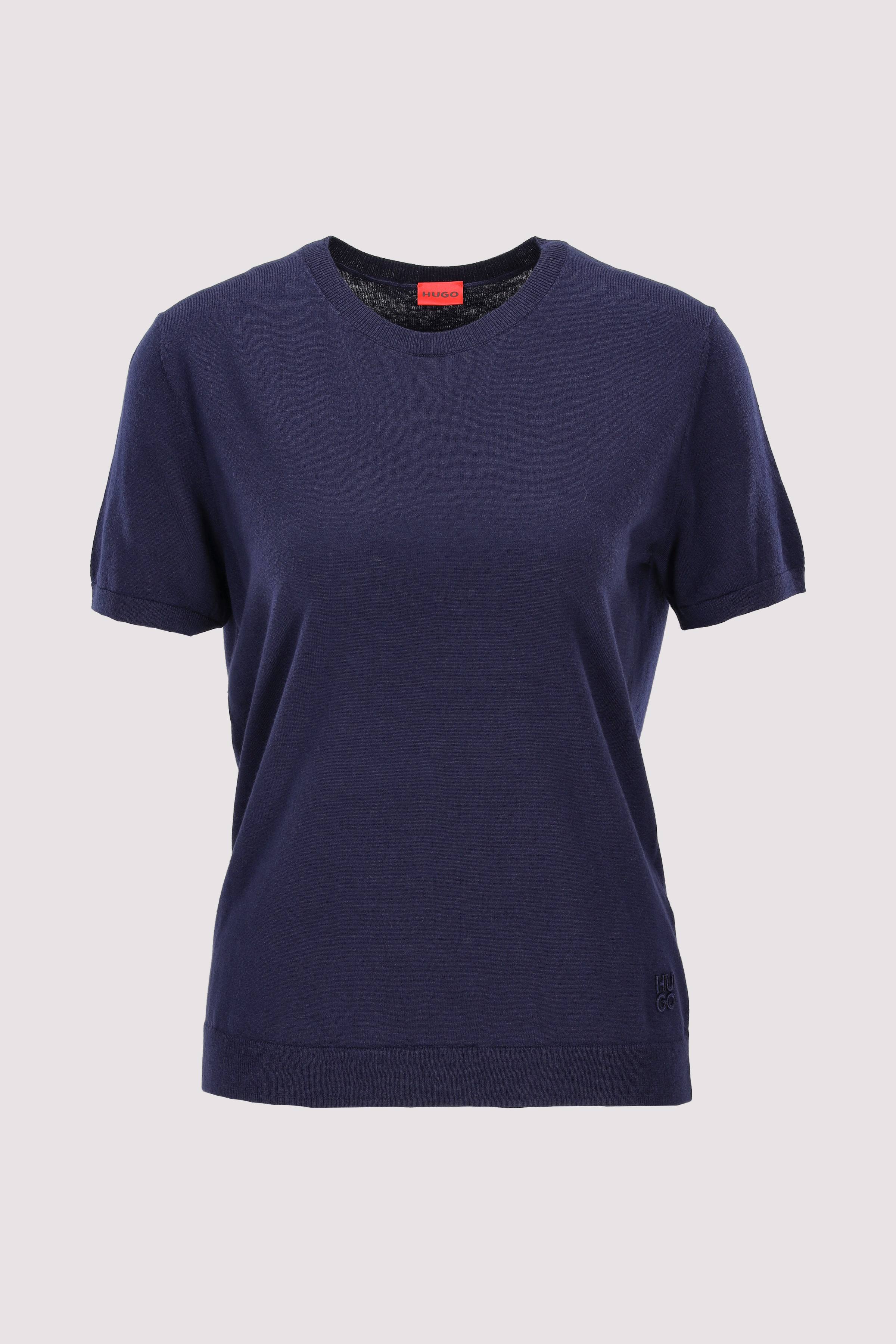 HUGO Damen Rundhalspullover in Blau