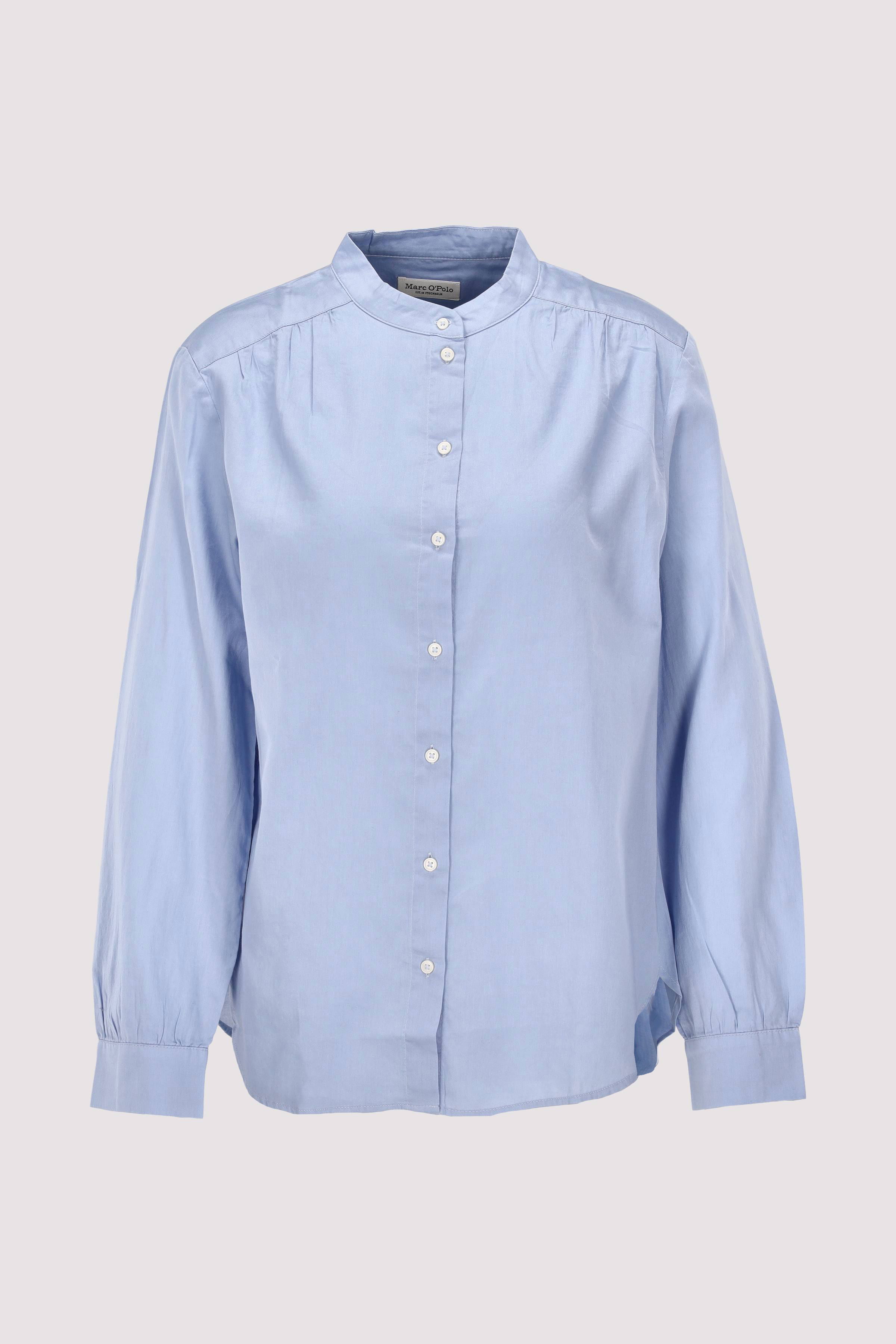 Blouse, relaxed fit, stand-up 