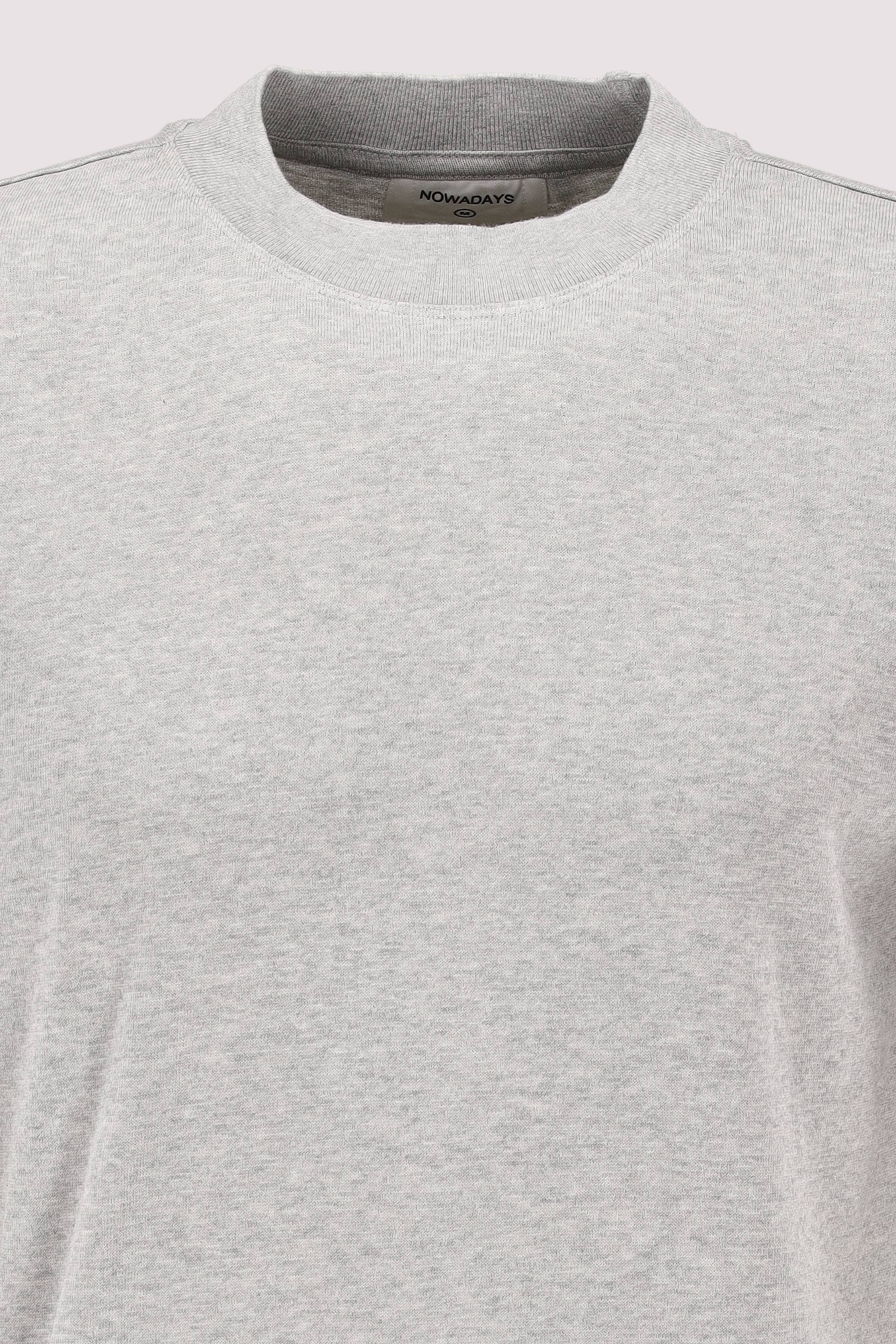 NOWADAYS - Kurzarm-T-Shirt Grau melange, vielseitig