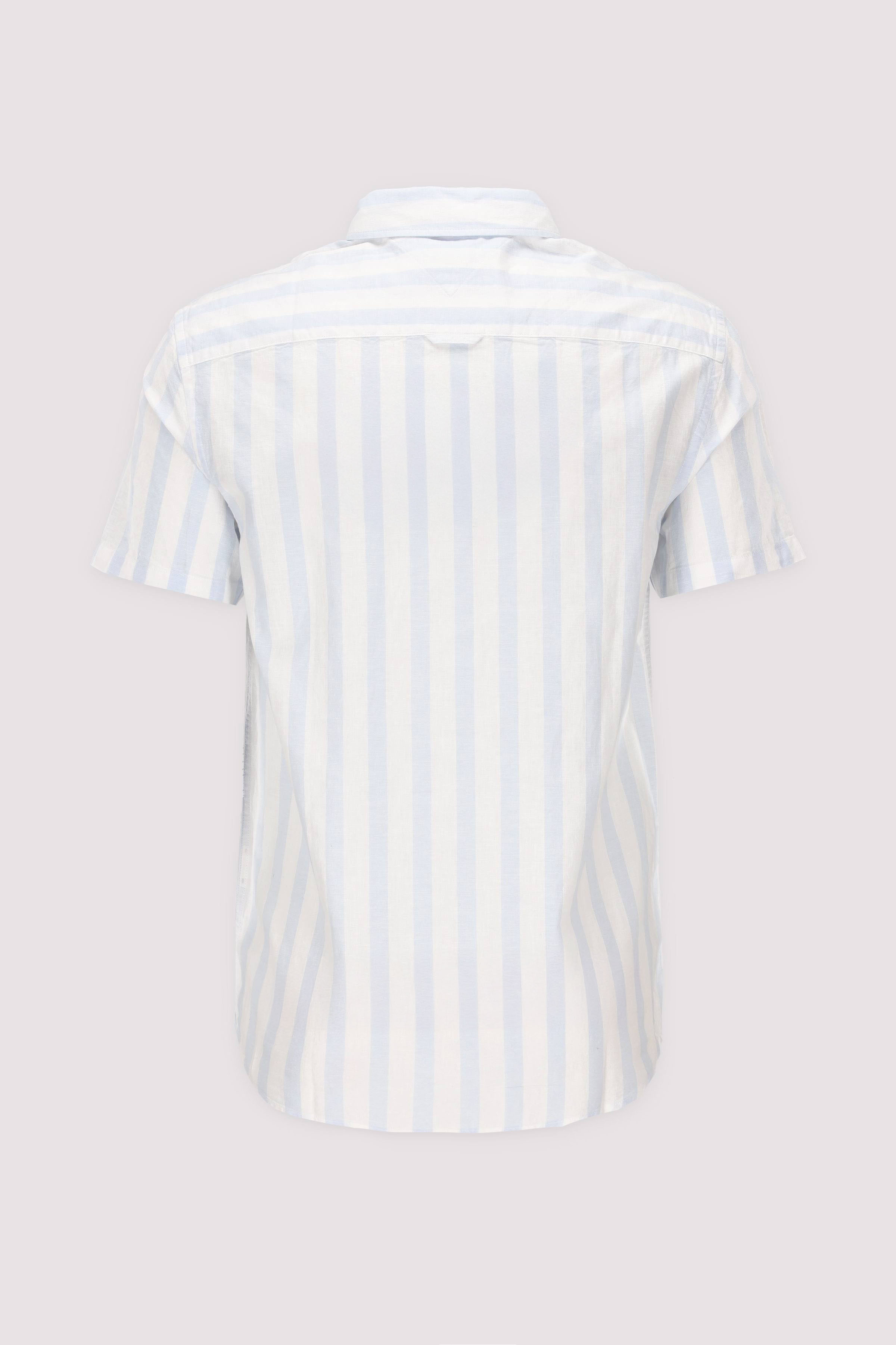 TJM REG LINEN BLEND STP SS SHI