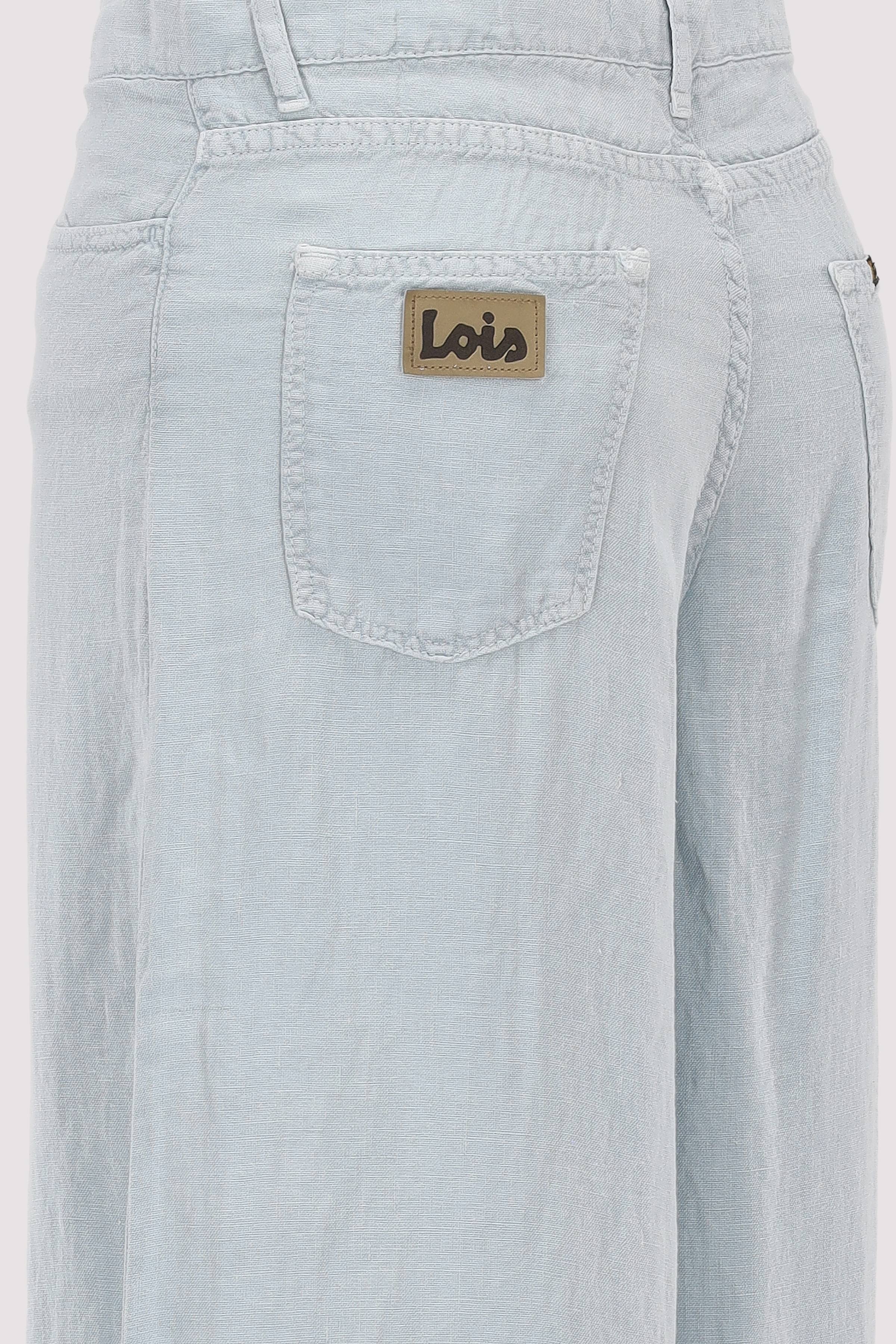 Lois - Lois Wide-Leg-Jeans in Perlblau