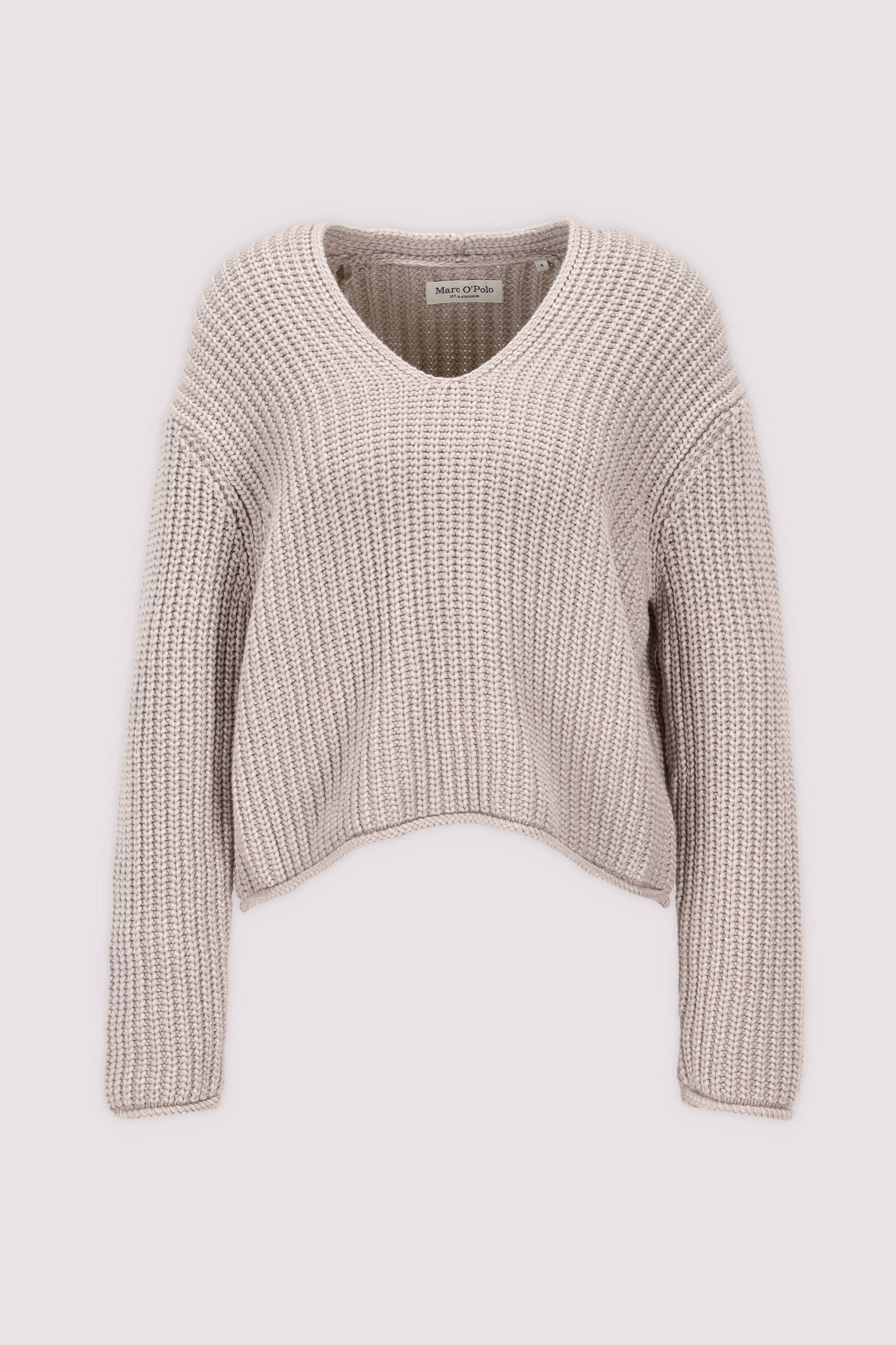 Beiger Rollkragenpullover aus Baumwolle