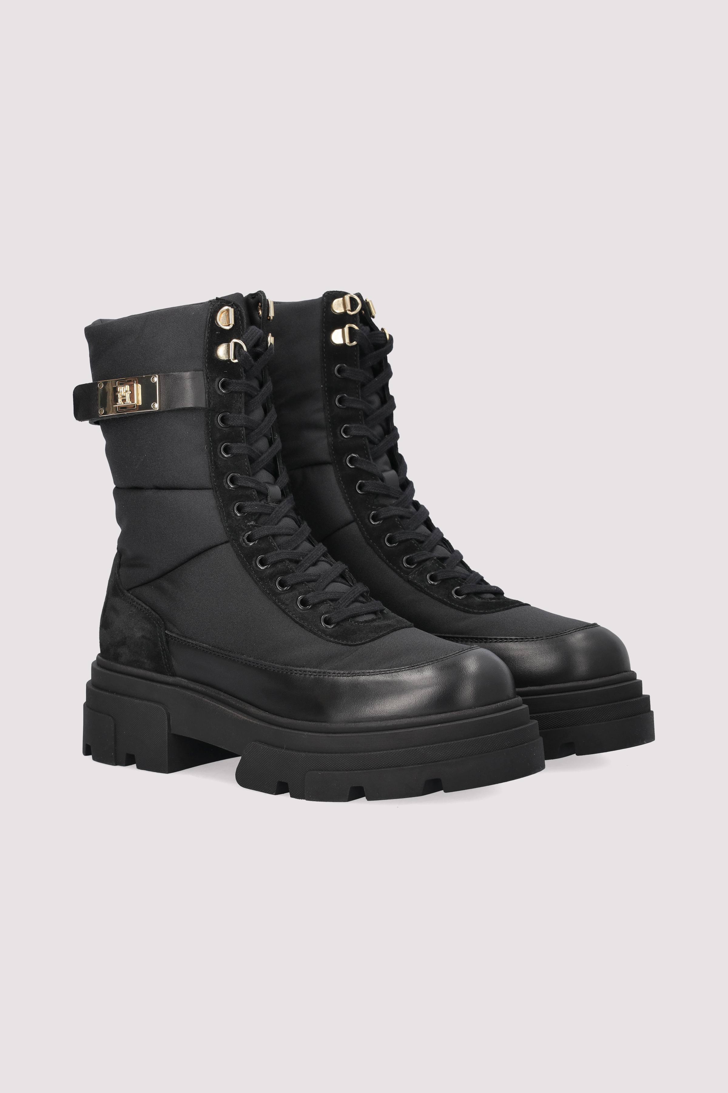 Tommy Hilfiger - BIKER LEATHER MIX LACE-UP Tommy Hilfiger - BIKER LEATHER MIX LACE-UP