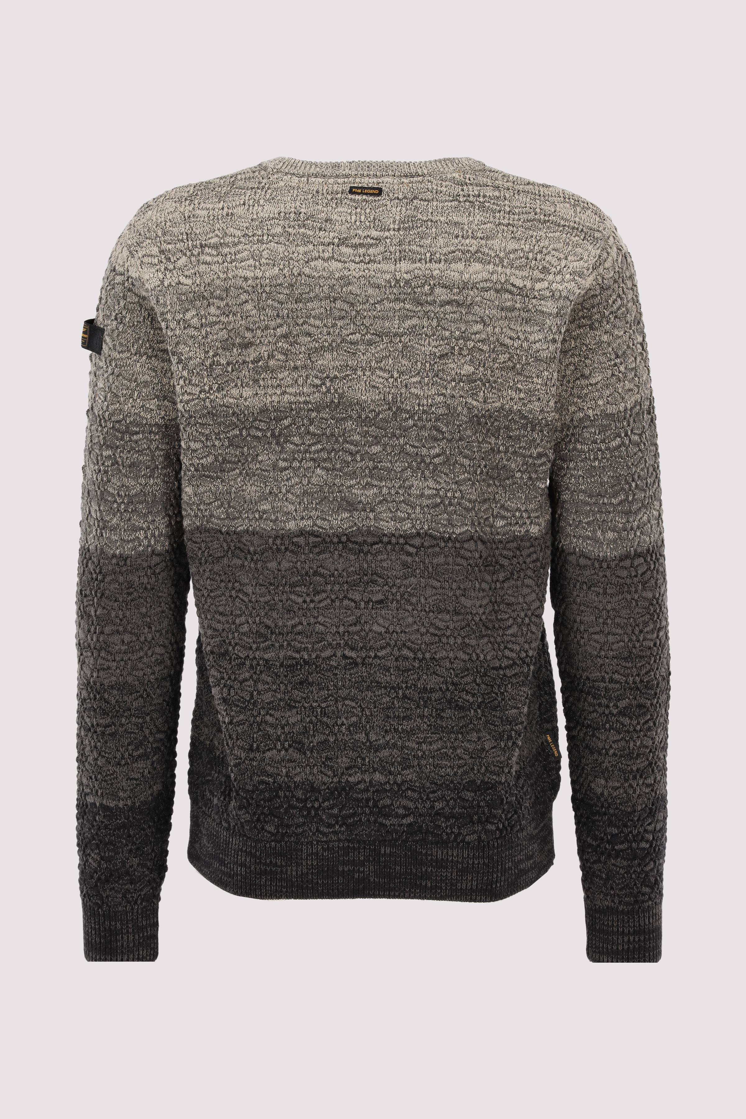 R-neck gradient knit