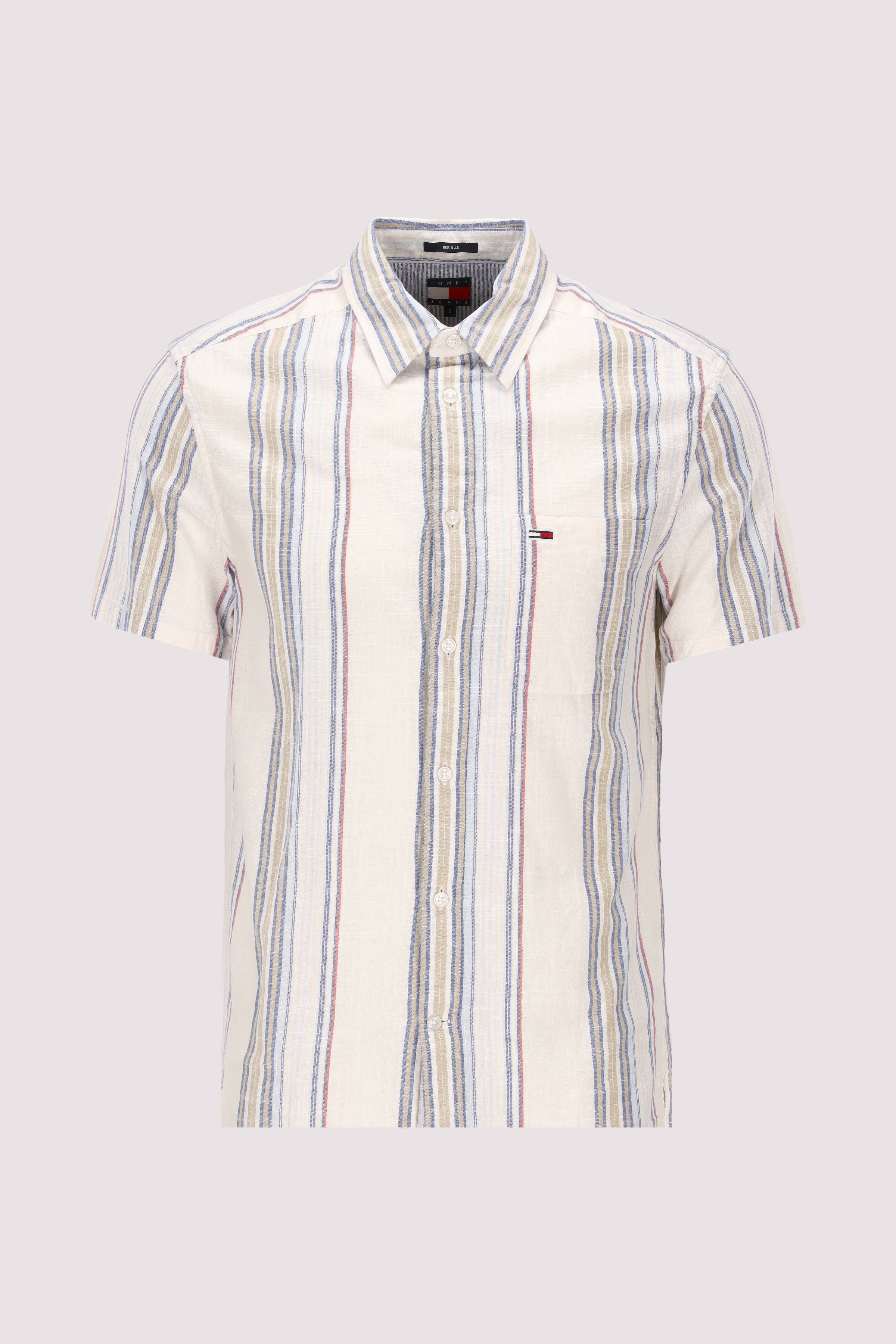 Tommy Jeans - TJM REG SLUB STRIPE SS SHIRT E Tommy Jeans - TJM REG SLUB STRIPE SS SHIRT E