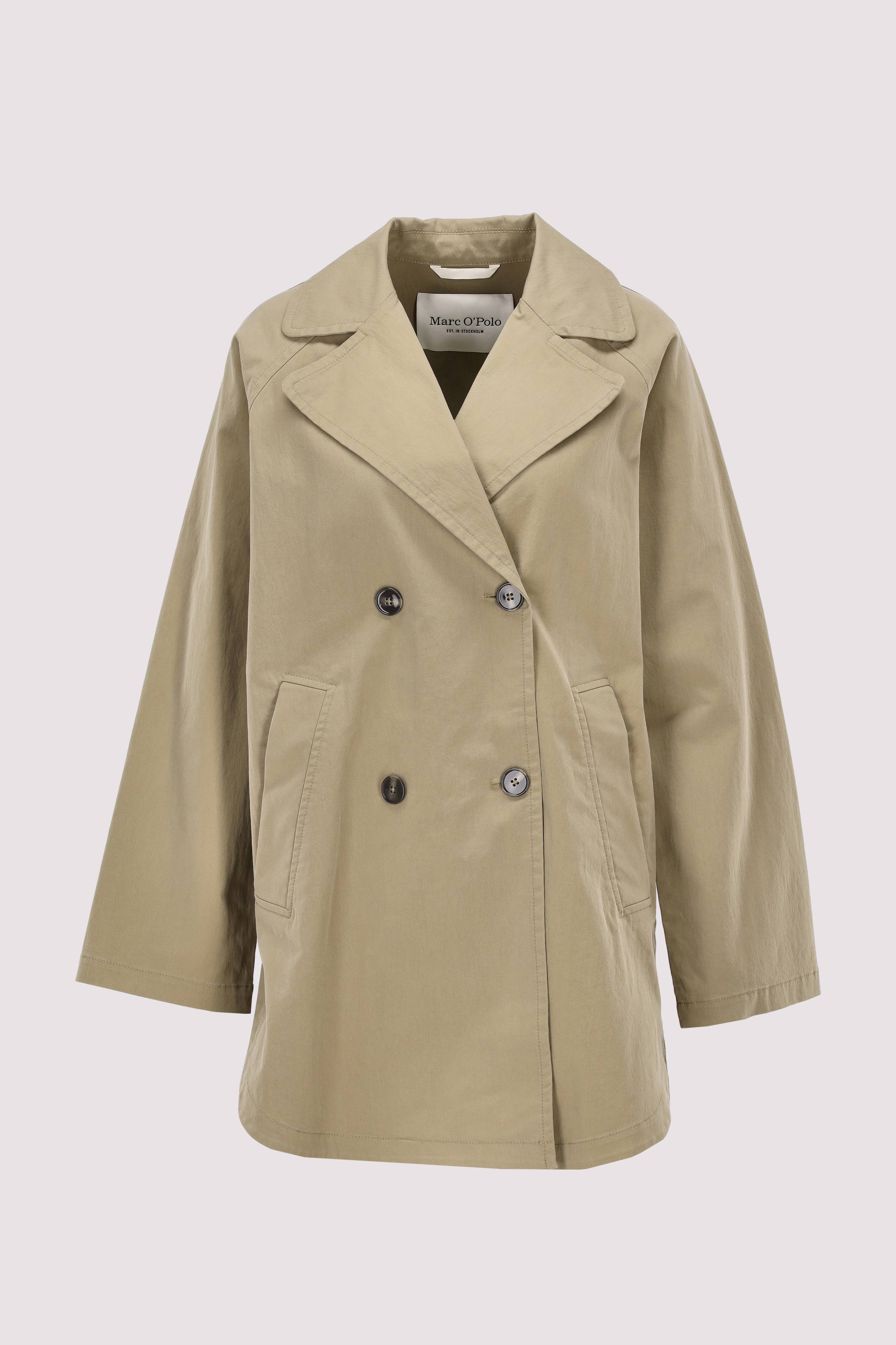 Cotton blend trench cape, lape
