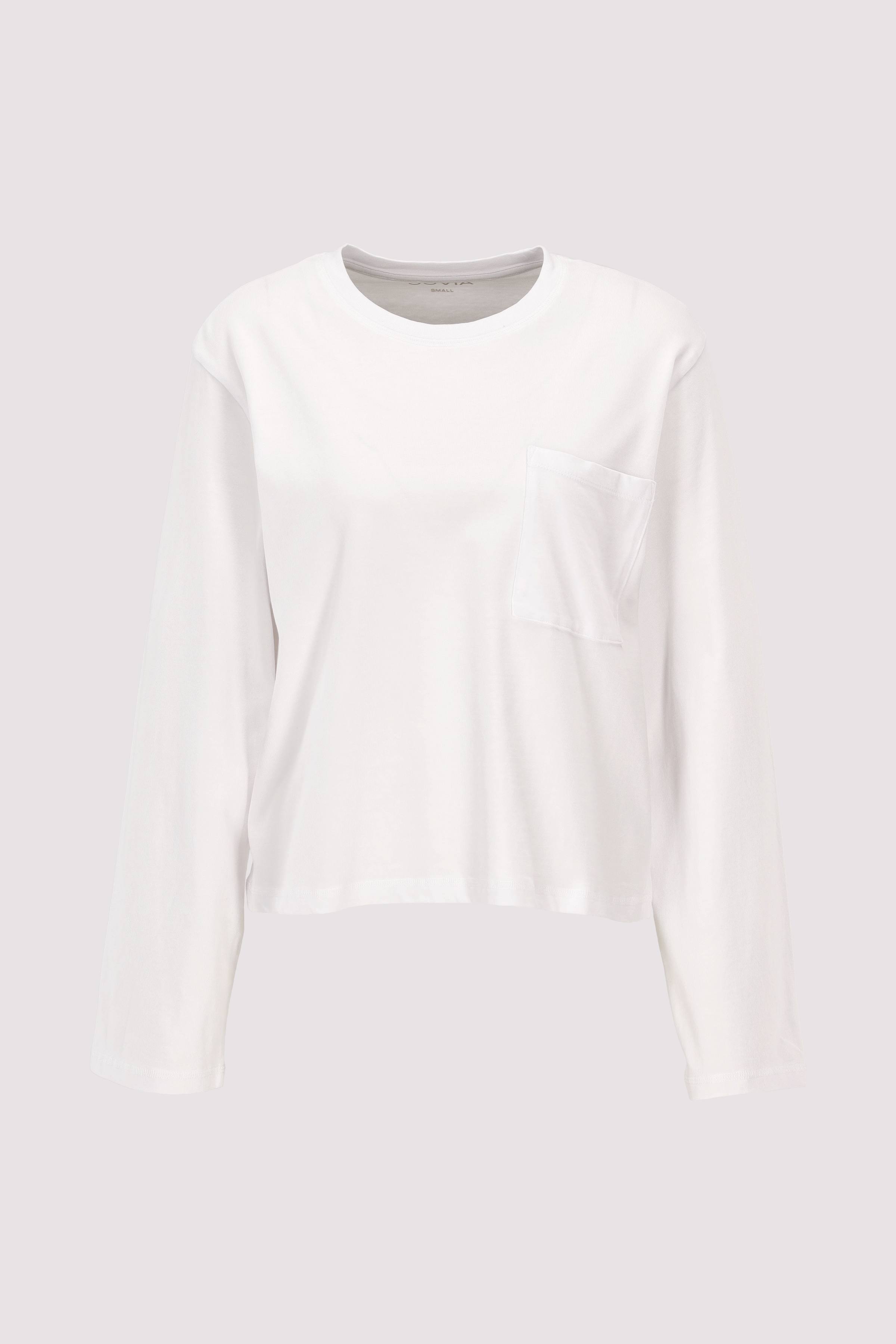 Juvia Damen Longsleeve weiß Komfort