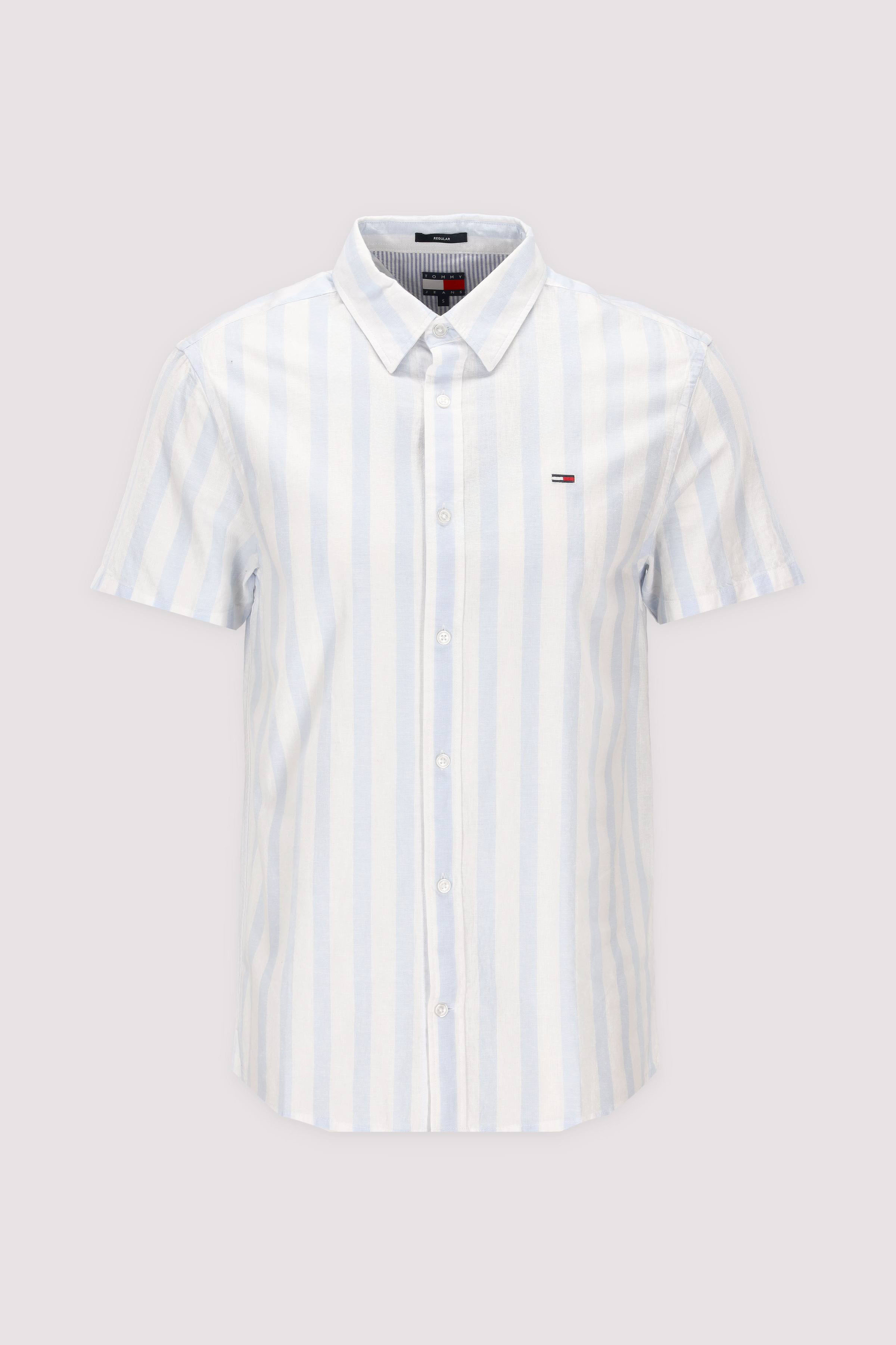 TJM REG LINEN BLEND STP SS SHI