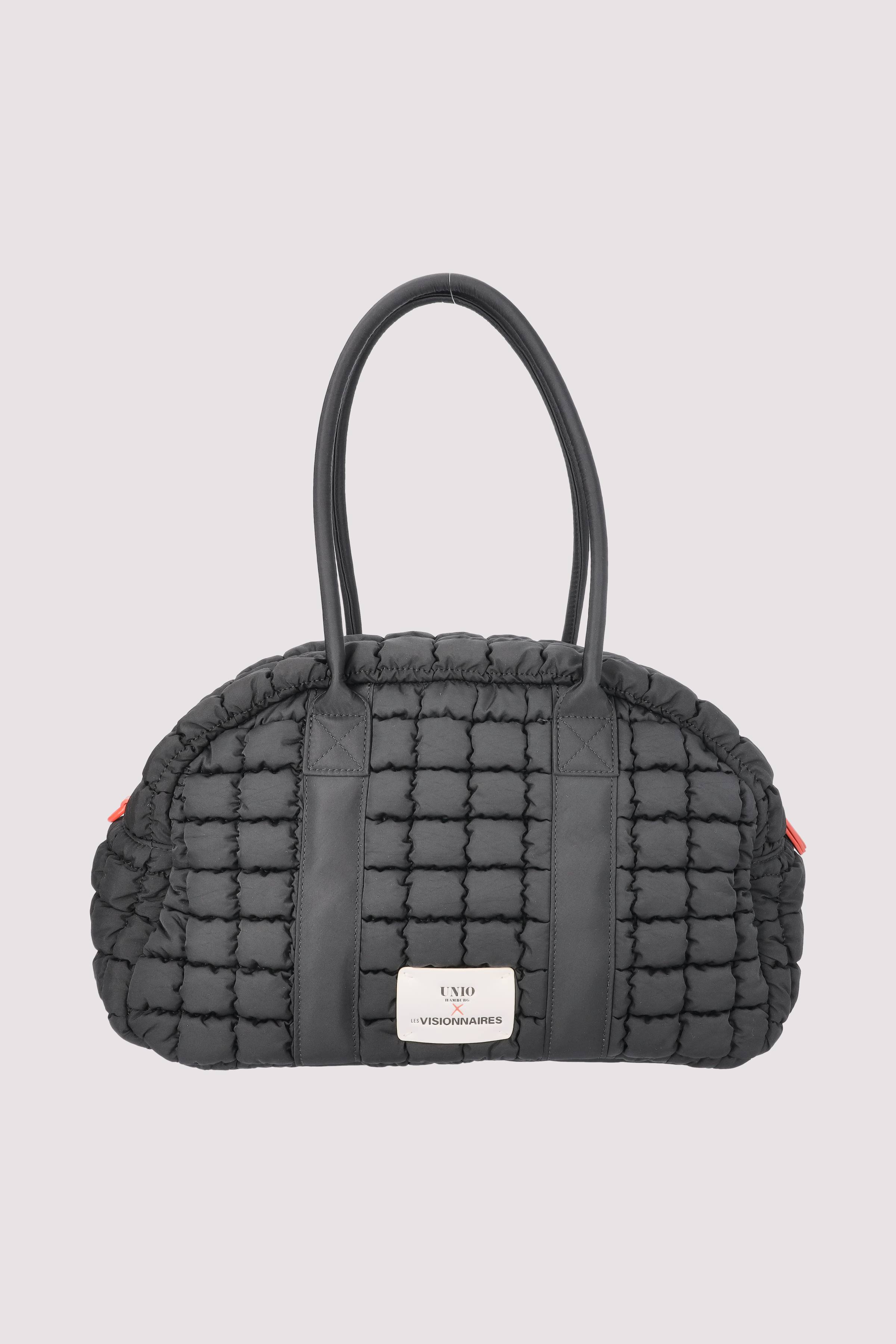 Schwarze Schultertasche aus Nylon
